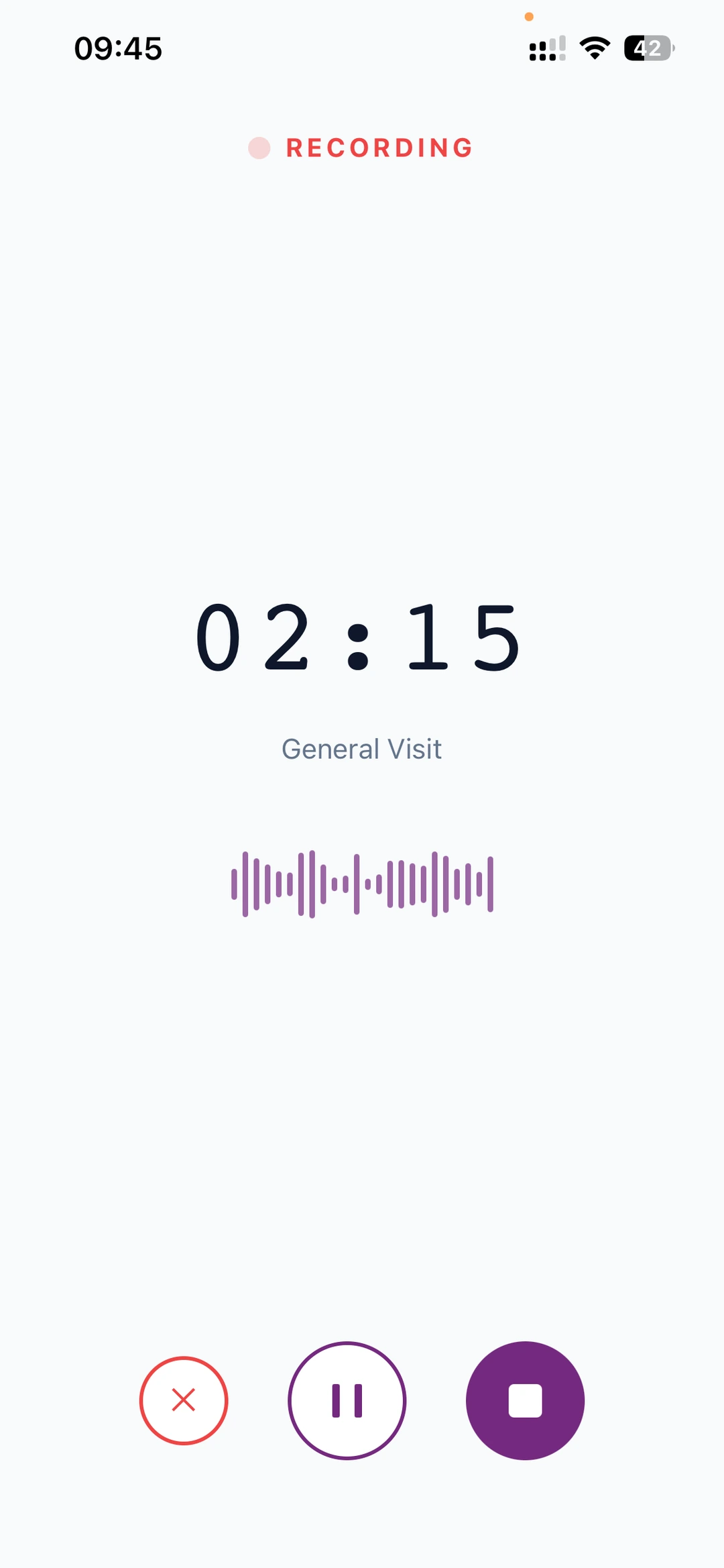 Paley Scribe recording screen